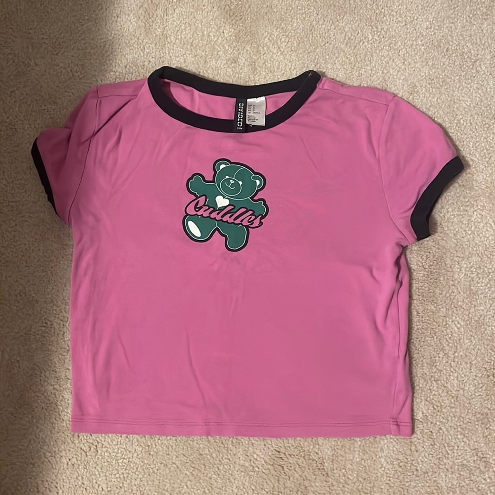 Cute Teen Print Crop Top